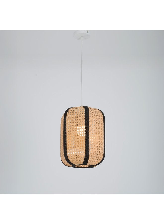 تبس هوم لمب نجفة TBS باللون بيج مصنوعة من راتان لإضاءة المنزل والديكور - Image 1